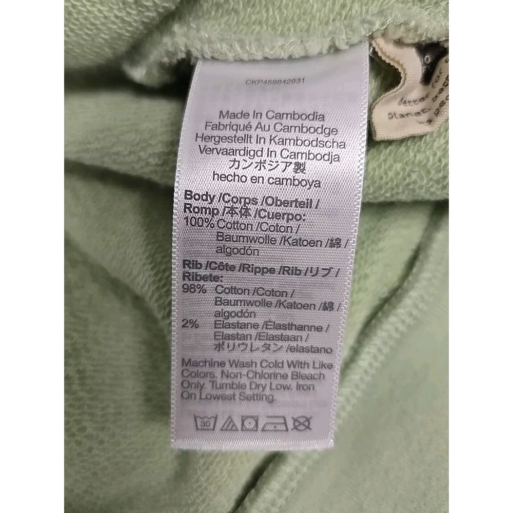 Madewell MWL Oversized Raglan Sweatshirt Colorblock White & Green Women's Sz XXS - Picture 7 of 12